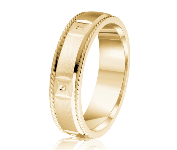 JONC EN OR OU EN PLATINE AVEC MOTIF STUD ET CORDELETTES SUR LES CÔTÉS - ML GH1256Y18 - MALO 