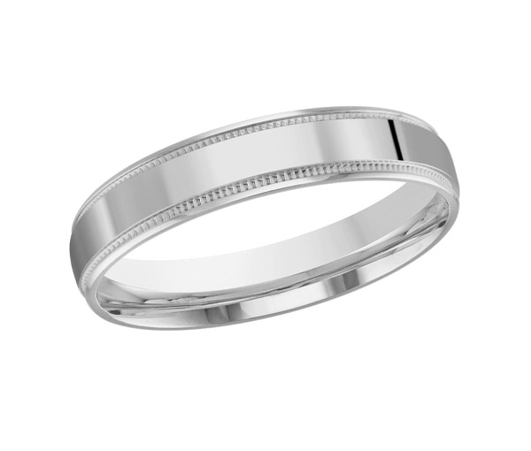 JOND EN OR AVEC MILGRAIN CONFORT FIT 4MM DE LARGEUR - ML J209/4W310 - MALO 