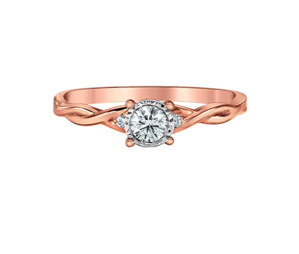 BAGUE EN OR SERTIE DE DIAMANTS - CR DX970RW20 - BIJOUX CANADIEN