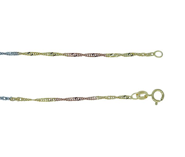 CHAINE MAILLE SINGAPOUR EN OR - MB SING0253T18 - BIJOUX D'IMPORTATION