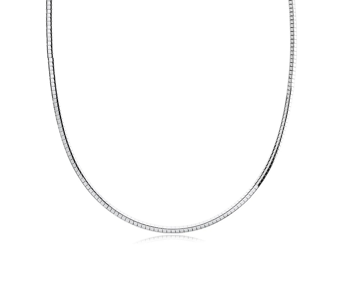 CHAIN EN ACIER OU ACIER/PVD OR À MAILLE OMEGA - IG SWN129 - VELORIA