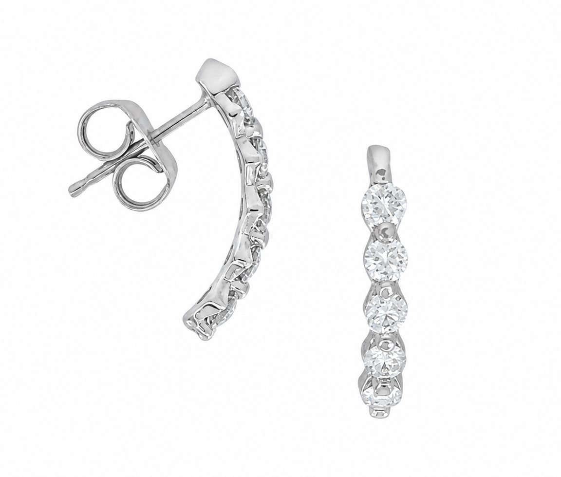 BOUCLES EN OR SERTI DE DIAMANTS - S BO0923W60 - BIJOUX D'IMPORTATION