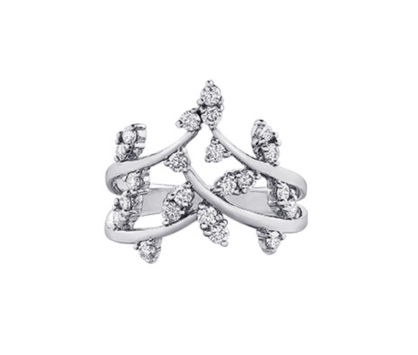 BAGUE EN OR JAUNE OU BLANC SERTIE DE DIAMANTS - CR DD7546W - BIJOUX CANADIEN