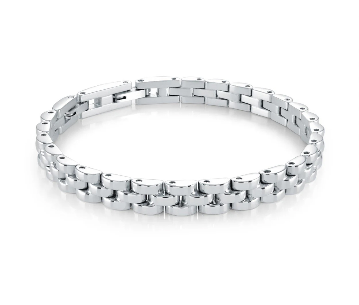 BRACELET EN ACIER OU ACIER/PVD OR À MAILLE MOTIF MONTRE - IG SWB274 - VÉLORIA