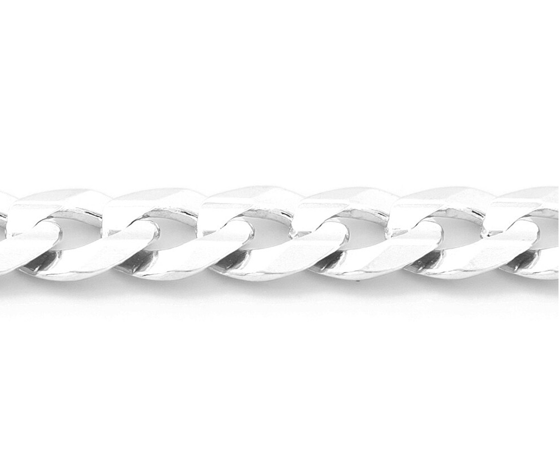 CHAINE EN OR 10K À MAILLE GOURMETTE CONCAVE - SY ORO18W - BIJOUX D'IMPORTATION