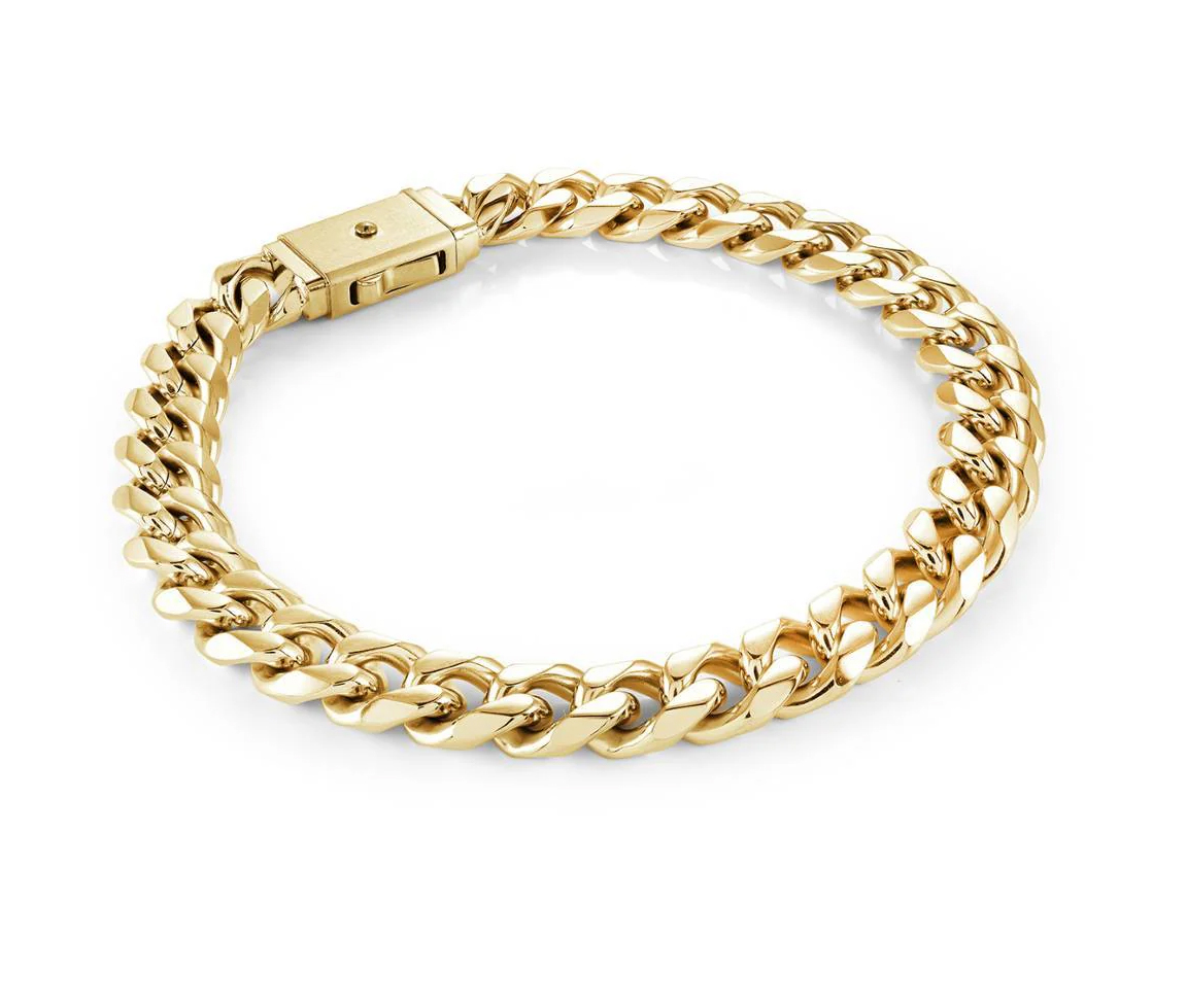BRACELET EN ACIER OU ACIER/PVD OR À MAILLE GOURMETTE - IG SMB805GO8.5 - ITALGEM