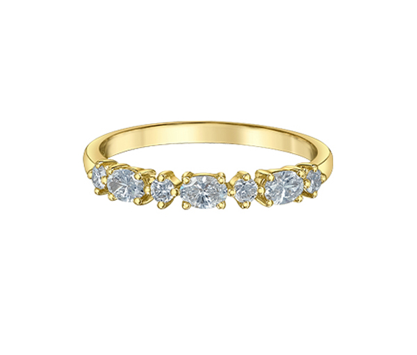 BAGUE EN OR JAUNE OU BLANC SERTIE DE DIAMANTS DE LABORATOIRE - CR LD172Y40 - BIJOUX CANADIEN
