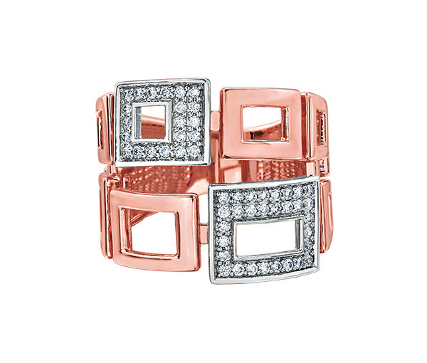 BAGUE EN OR 10K SERTIE DE DIAMANTS - CR DD2992R - BIJOUX CANADIEN