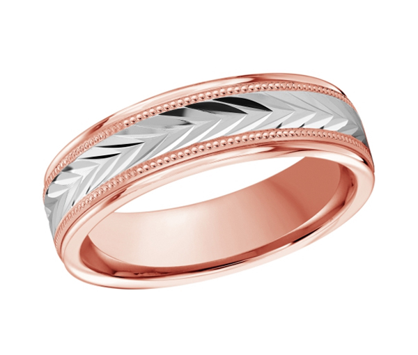 JONC EN OR À MOTIF MILGRAIN ET TAILLE EN V - ML FT/999/6PW - MALO 