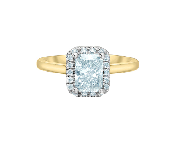 BAGUE EN OR 2 TONS OU BLANC SERTIE DE DIAMANTS DE LABORATOIRE - CR 31253YW165 - BIJOUX CANADIEN