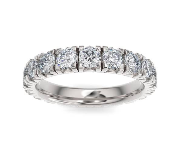 JONC ÉTERNITÉ EN OR BLANC SERTI DE DIAMANTS DE LABORATOIRE - ML ET424W10 - MALO 