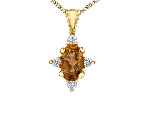 PENDENTIF EN OR SERTI DE PIERRES DE NAISSANCES ET DE DIAMANTS - CR DX895YCI - BIJOUX CANADIEN