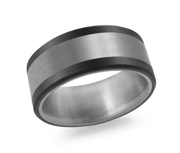 JONC EN OR 14K/FIBRE DE CARBONE ET TANTALE - ML MRDTN037W - MALO 