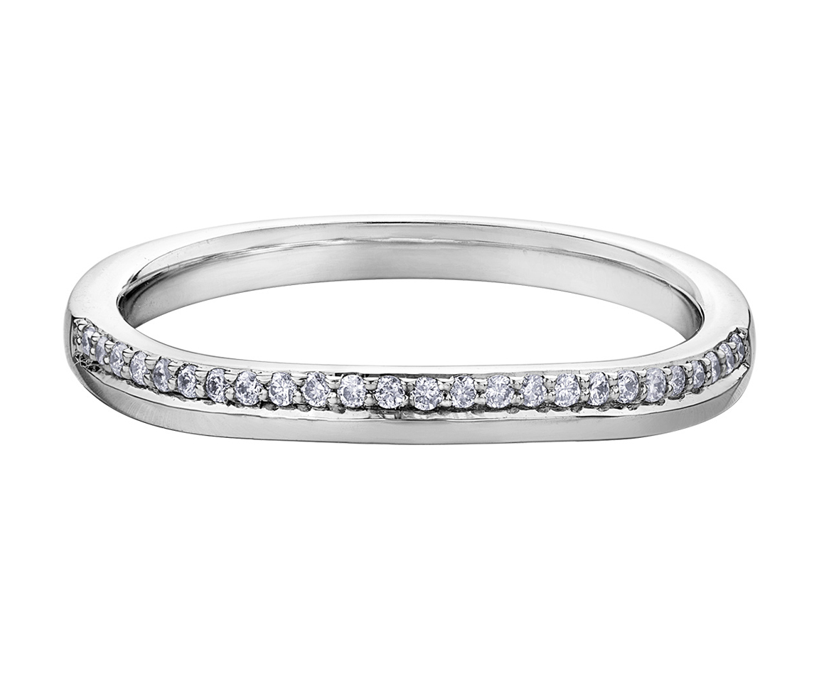 JONC SEMI-ÉTERNITÉ EN OR 10K SERTI DE DIAMANTS - CR DD7377 - BIJOUX CANADIEN