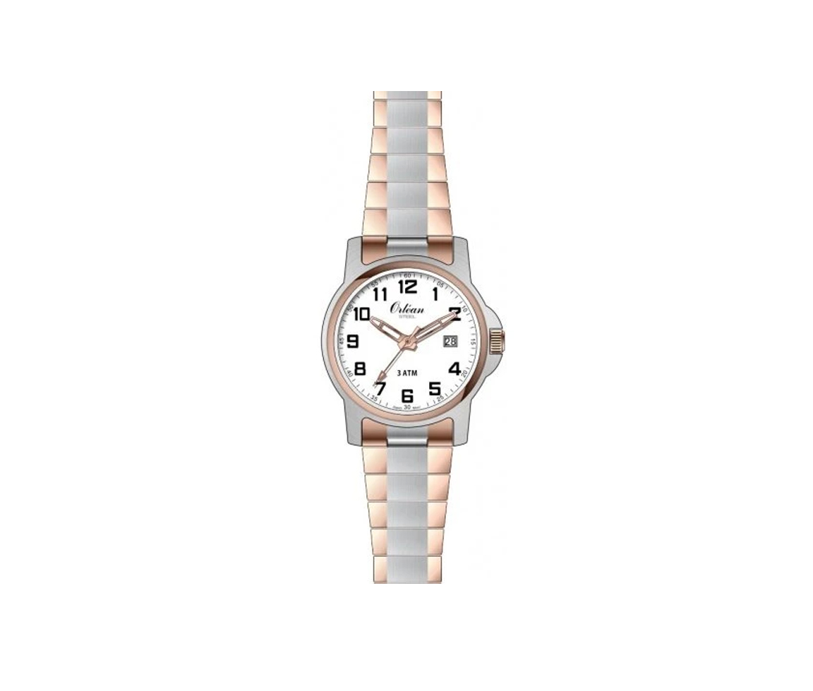 MONTRE ORLEAN EN ACIER/PVD ROSE 2 TONS - BA ME3186X - ORLEAN
