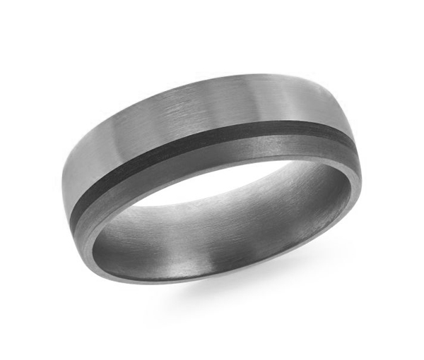 JONC EN TANTALE, OR 14K ET FIBRE DE CARBONE - ML MRDTS027W - MALO 