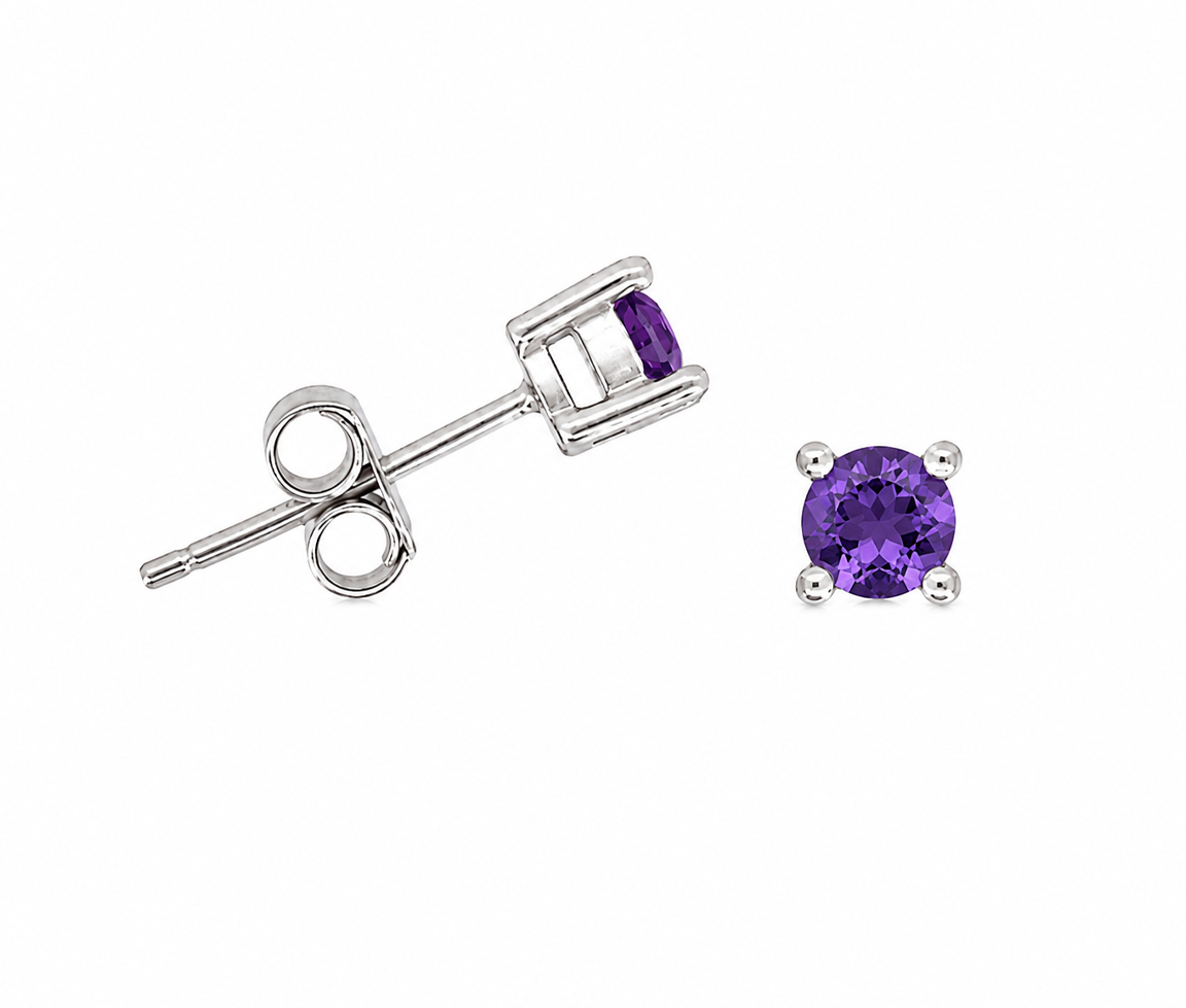 BOUCLES AVEC PIERRES DE NAISSANCE VARIÉES - SC STUNA02 - BIJOUX D'IMPORTATION