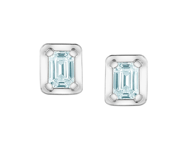 BOUCLES EN OR BLANC SERTIES DE DIAMANTS DE LABORATOIRE - CR 70017 - BIJOUX CANADIEN