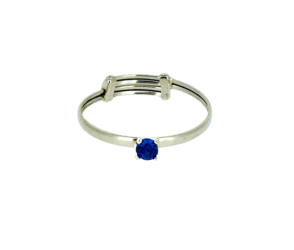 BAGUE POUR ENFANT EN OR SERTIE D'UN PIERRE DE NAISSANCE SYNTHÉTIQUE VARIÉE - IN 1055BEY09 - PERÇAGE