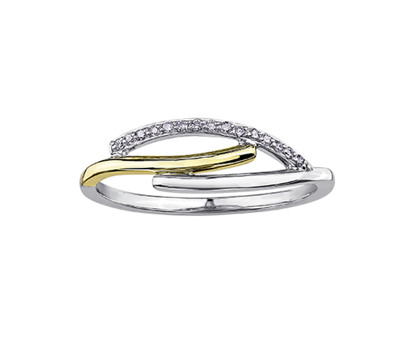 BAGUE EN OR 10K SERTIE DE DIAMANTS - CR DD2806WY - BIJOUX CANADIEN