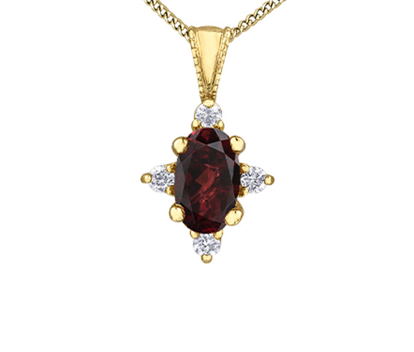 PENDENTIF EN OR SERTI DE PIERRES DE NAISSANCES ET DE DIAMANTS - CR DX895YGA - BIJOUX CANADIEN