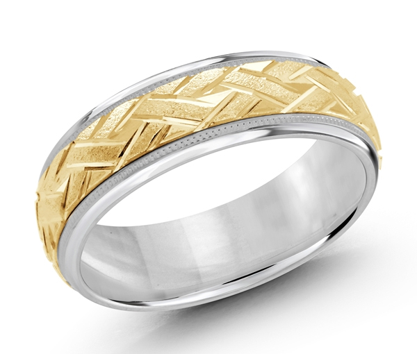 JONC AU TRAVAIL CISELÉ AVEC EFFET TRESSÉ ET MILLEGRAIN