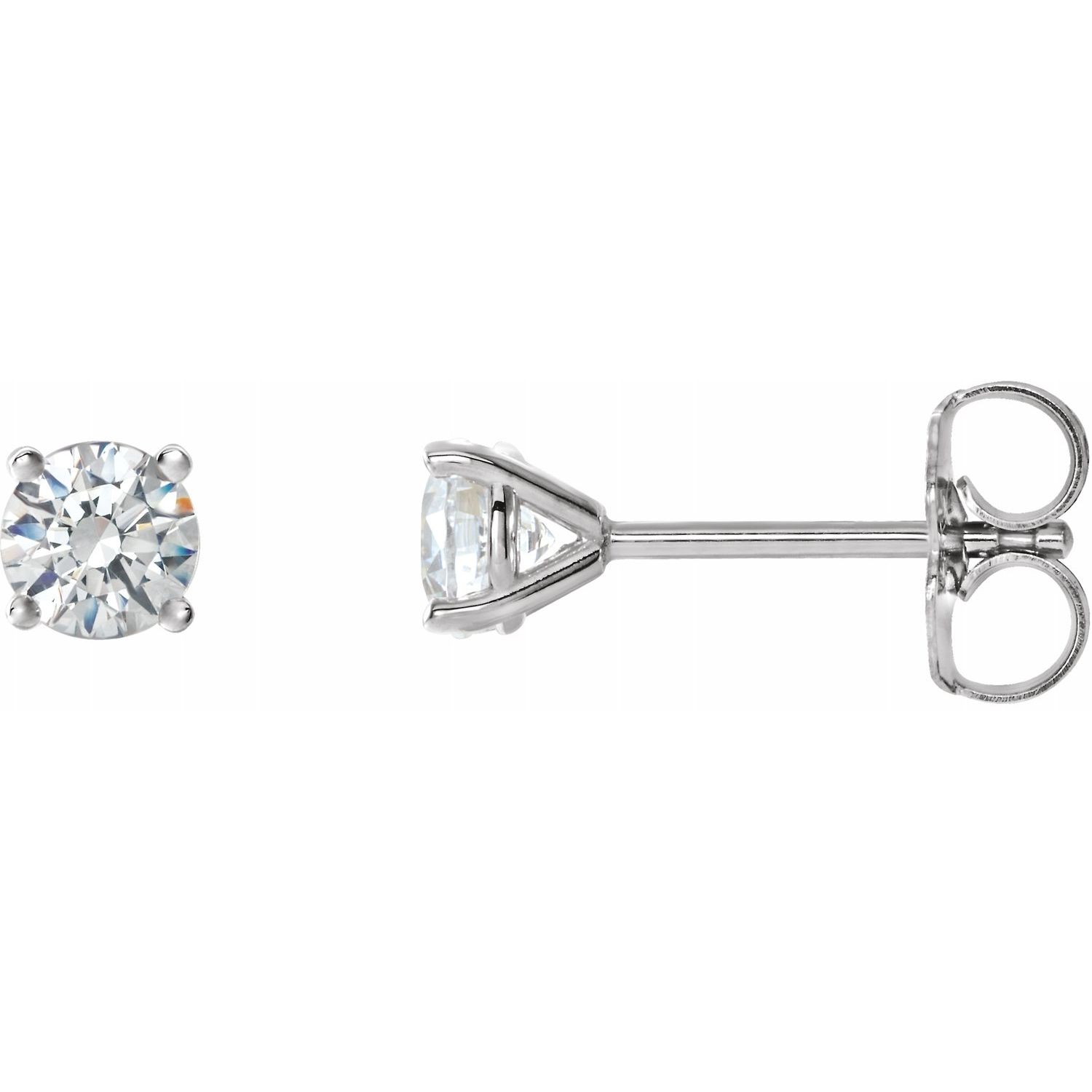 BOUCLES EN OR 14K SERTIES DE DIAMANTS DE LABORATOIRE - ST 688850W100 - BIJOUX IMPORTATION