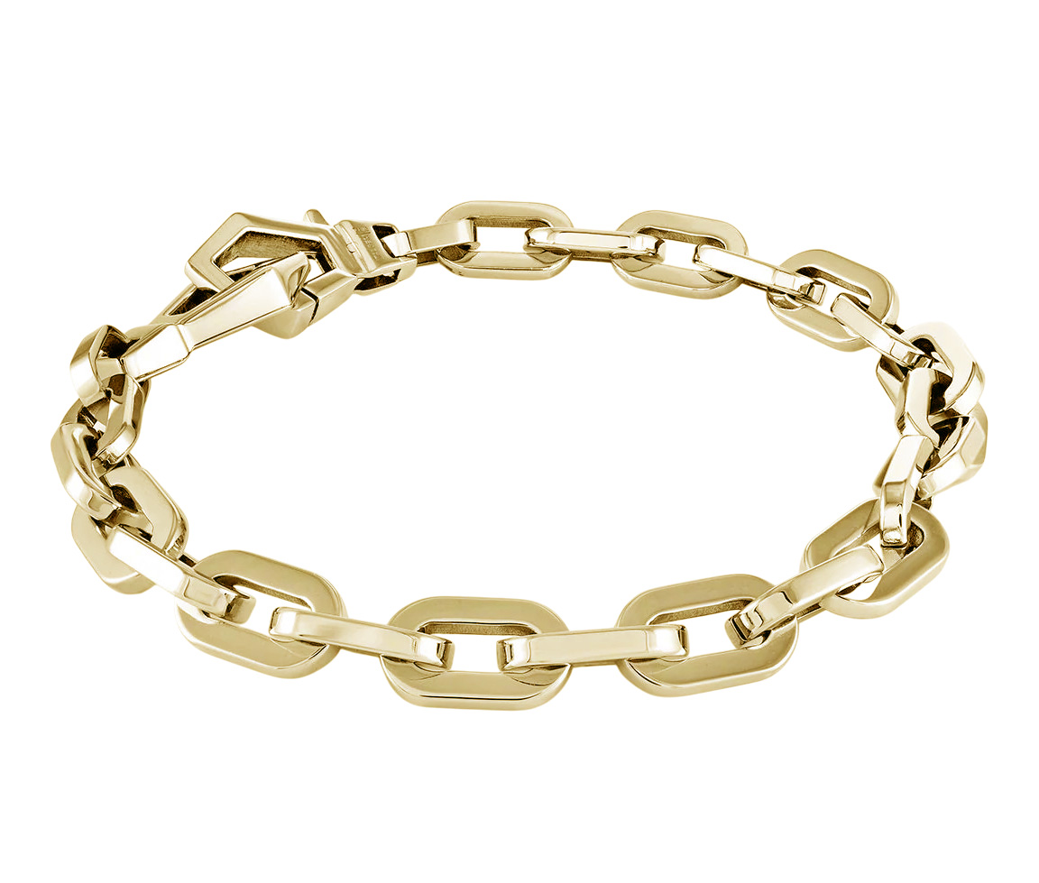 BRACELET EN ACIER/PVD OR À MAILLE ROLO - IG SMB722/8.5 - ITALGEM