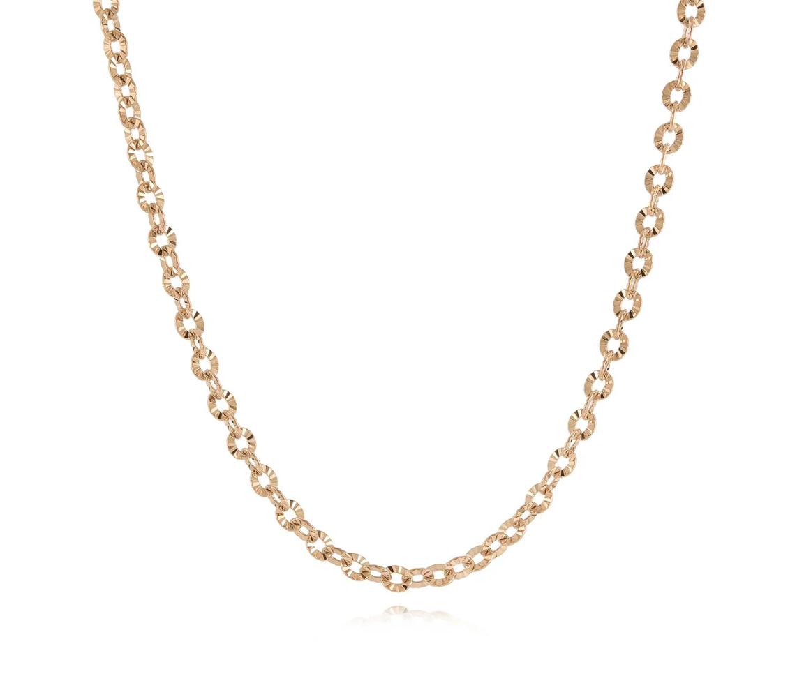 CHAINE EN ACIER/PVD OR À MAILLE ROLO TAILLÉE DIAMANT - IG LC6/20 - ITALGEM