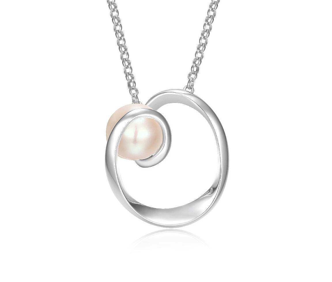 PENDENTIF EN ARGENT RHODIÉ SERTI D'UNE PERLE DE CULTURE - PJ R0LBYP4546 - ELLE