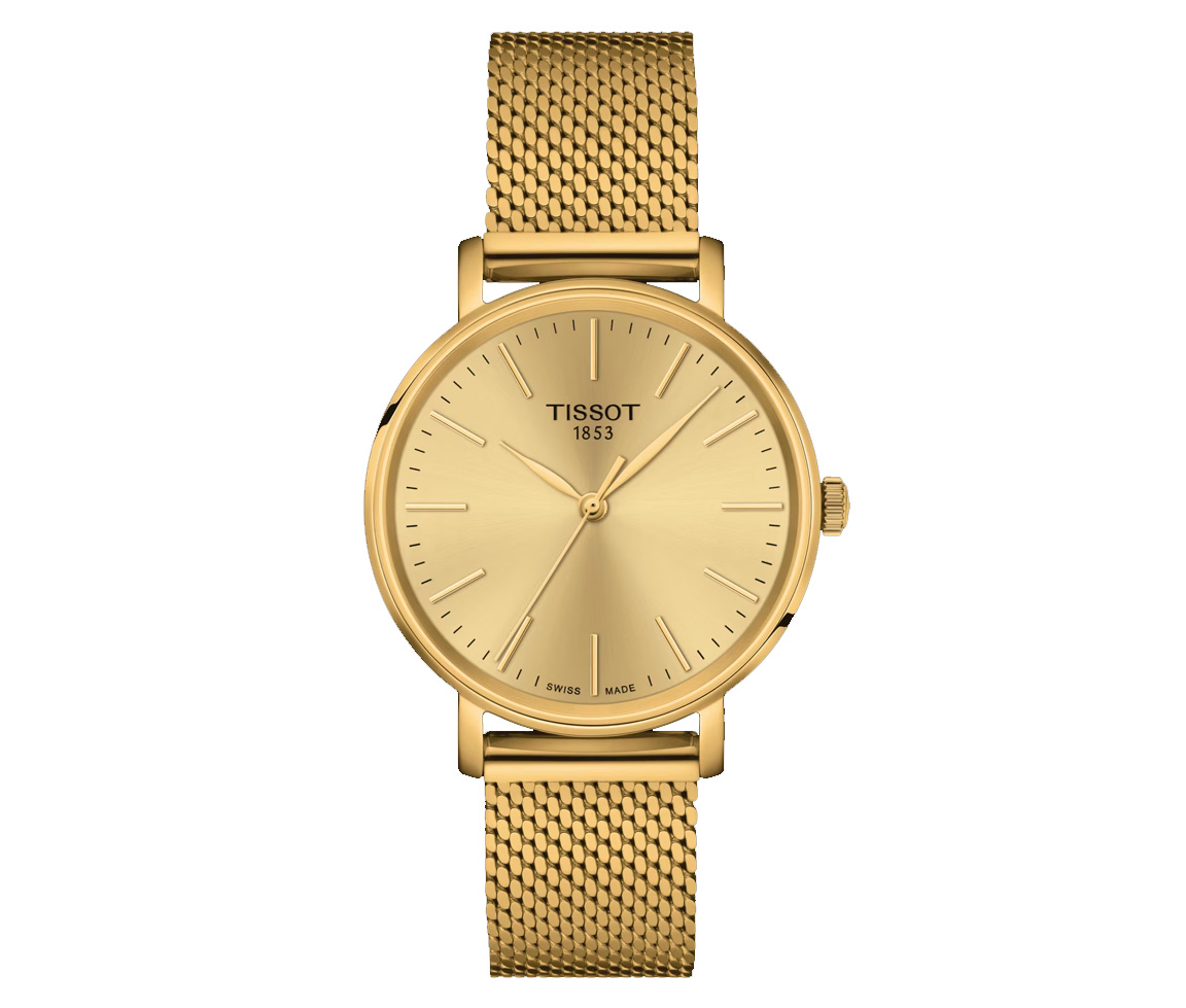 MONTRE TISSOT EVERYTIME 34MM EN ACIER/PVD OR - T1432103302100 - TISSOT