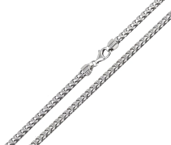 CHAINE EN ARGENT RHODIÉ À MAILLE FRANCO - SP CH320RH/20 - BIJOUX D'IMPORTATION