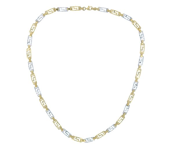 COLLIER EN OR 2 TONS À MOTIF VERSACE AJOURÉ TAILLÉ DIAMANT - CB VERCOL2T17 - CBE
