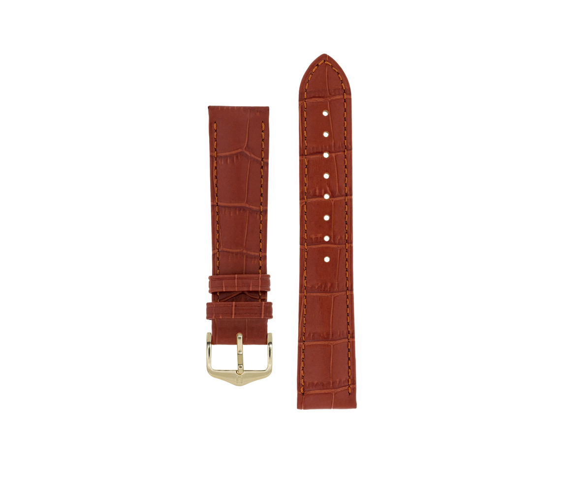 BRAC. M. HIRSCH CUIR VEAU MARRON 22MM L