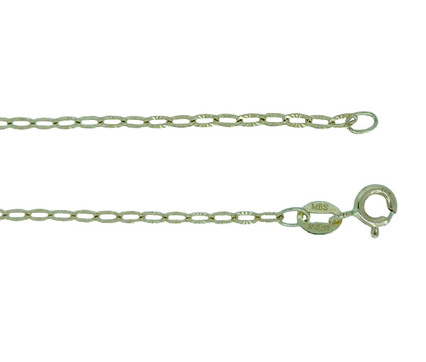 CHAINE EN OR À MAILLE ROLO OVALE TAILLÉE DIAMANT - MB ROOV1.75/18 - BIJOUX D'IMPORTATION