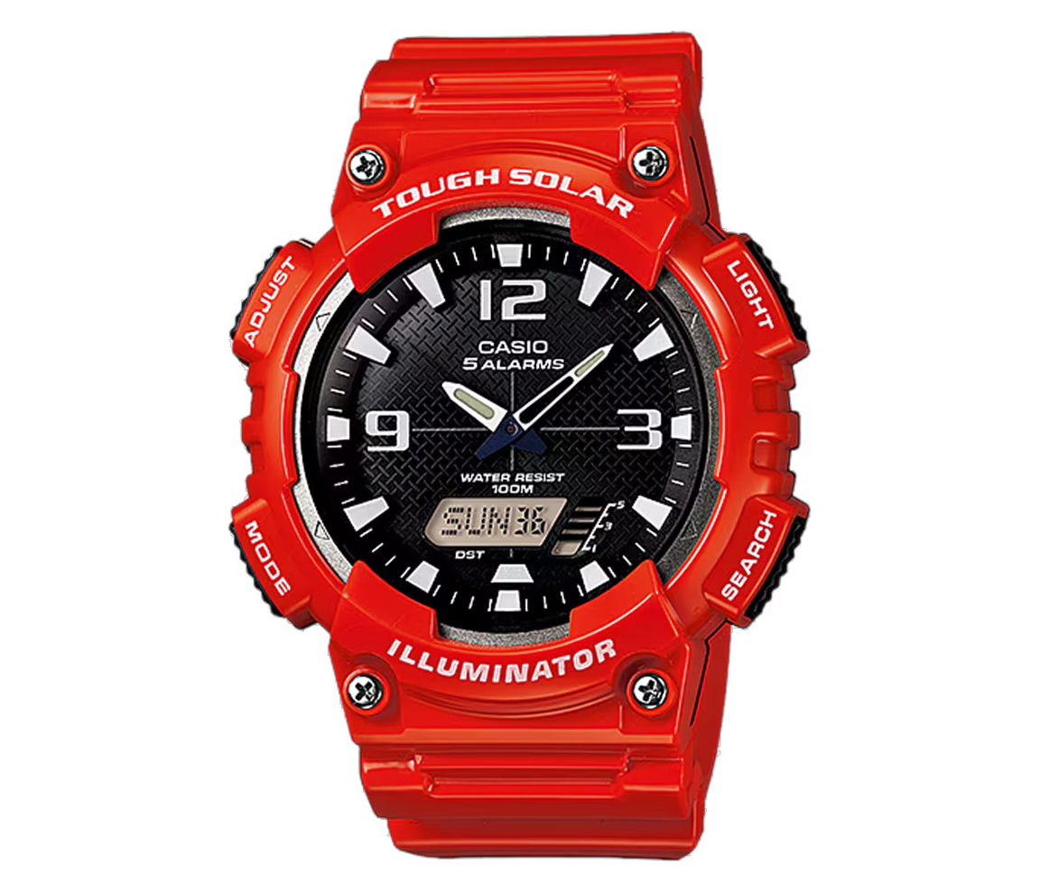 MONTRE CASIO ANALOGIQUE EN RÉSINE ROUGE - H AQS810WC4AV - CASIO