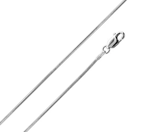 CHAINE EN ARGENT RHODIÉ À MAILLE SNAKE - SP CH131RH/18 - BIJOUX D'IMPORTATION