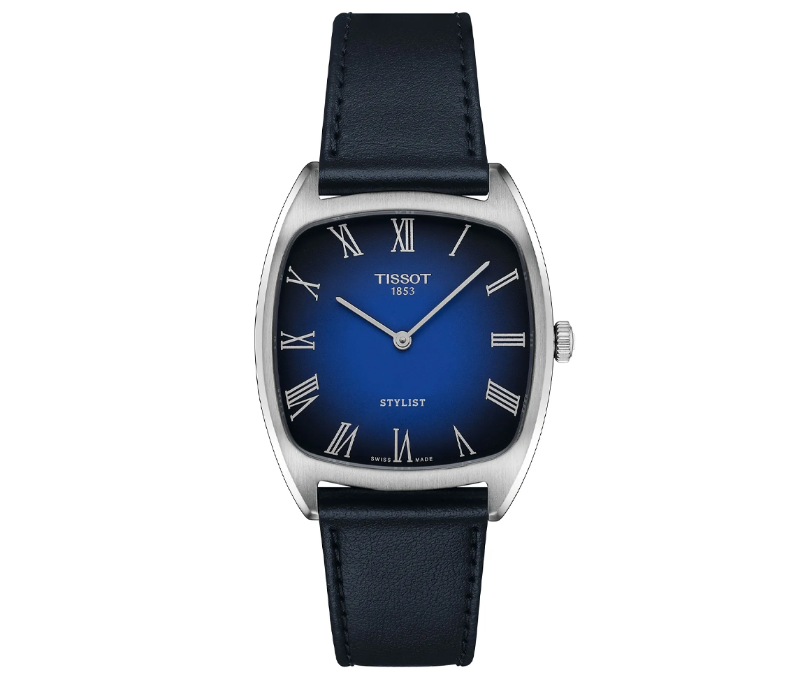 MONTRE TISSOT STYLIST CARRÉ EN ACIER AVEC BRACELET DE CUIR - T1599091604300 - TISSOT