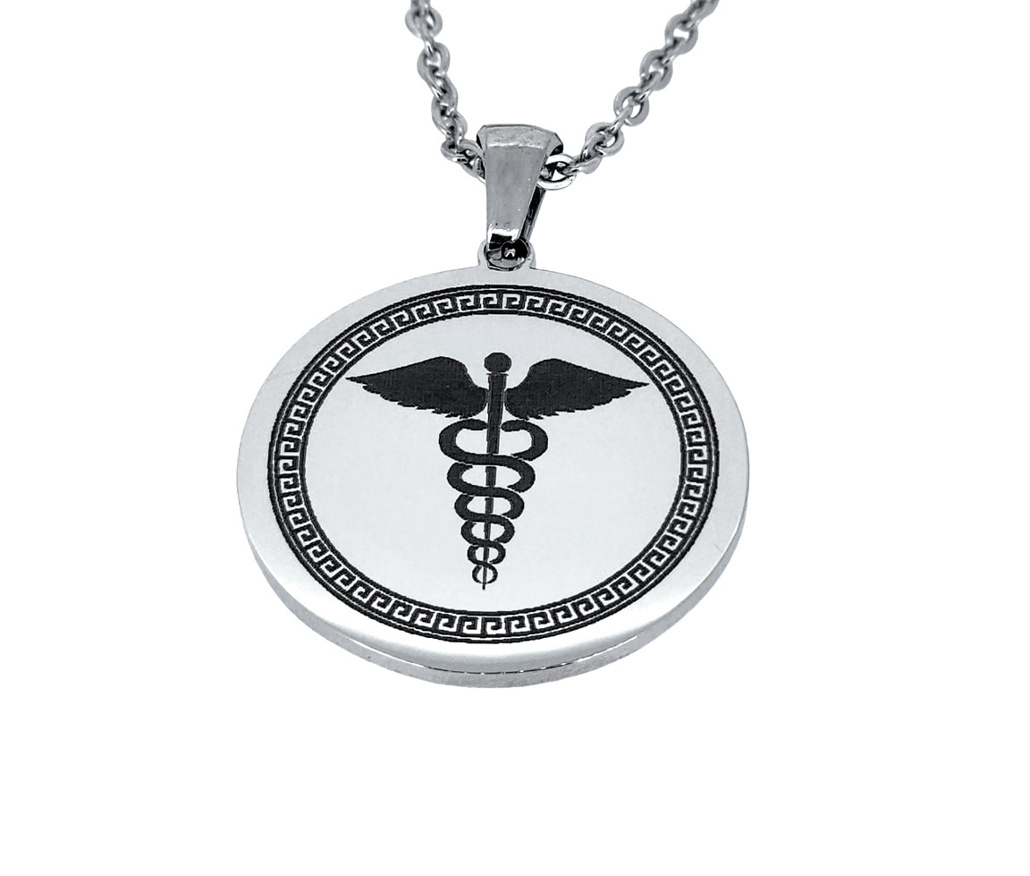 PLAQUE MÉDICALE EN ACIER - SJ PLAROWMED - BIJOUTERIE SUISSE INC.