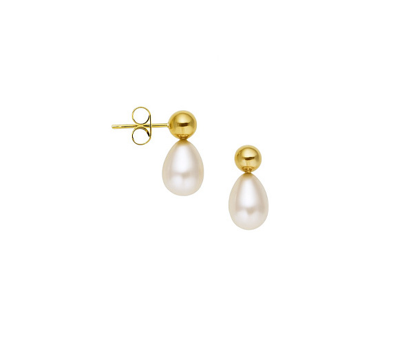 BOUCLES AVEC PERLE D'EAU DOUCE - AR 1420/BO - PERLE D'IMPORTATION