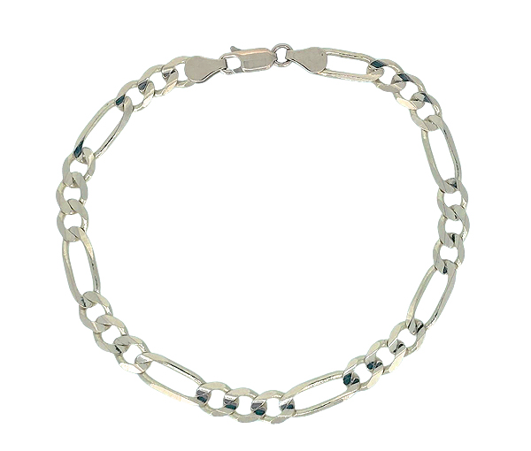 BRACELET EN OR JAUNE À MAILLE FIGARO - MB FIG200Y08 - BIJOUX D'IMPORTATION