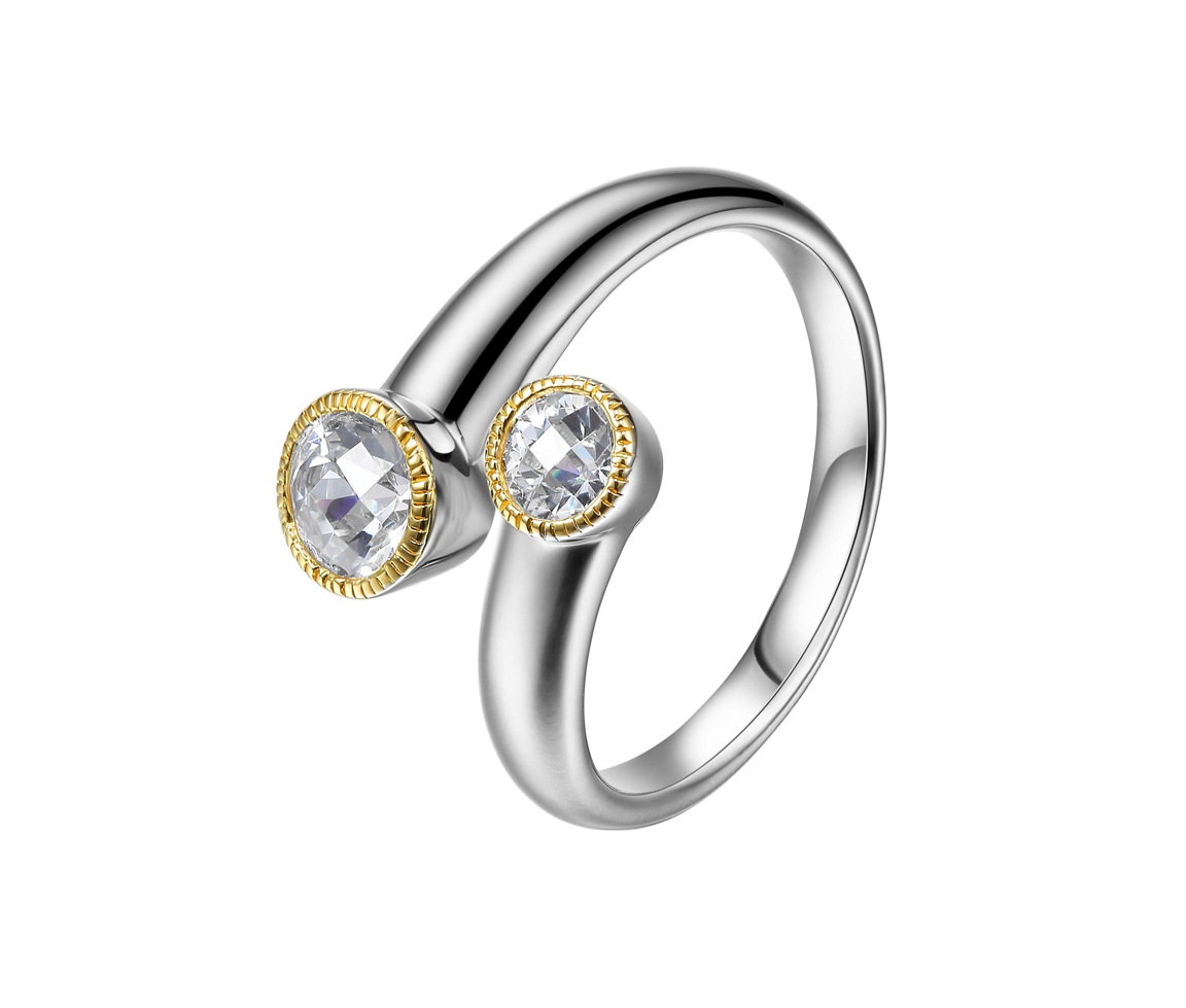 BAGUE D. ELLE ARG. 2T CZ ROND - PJ R4L96600AC - ELLE