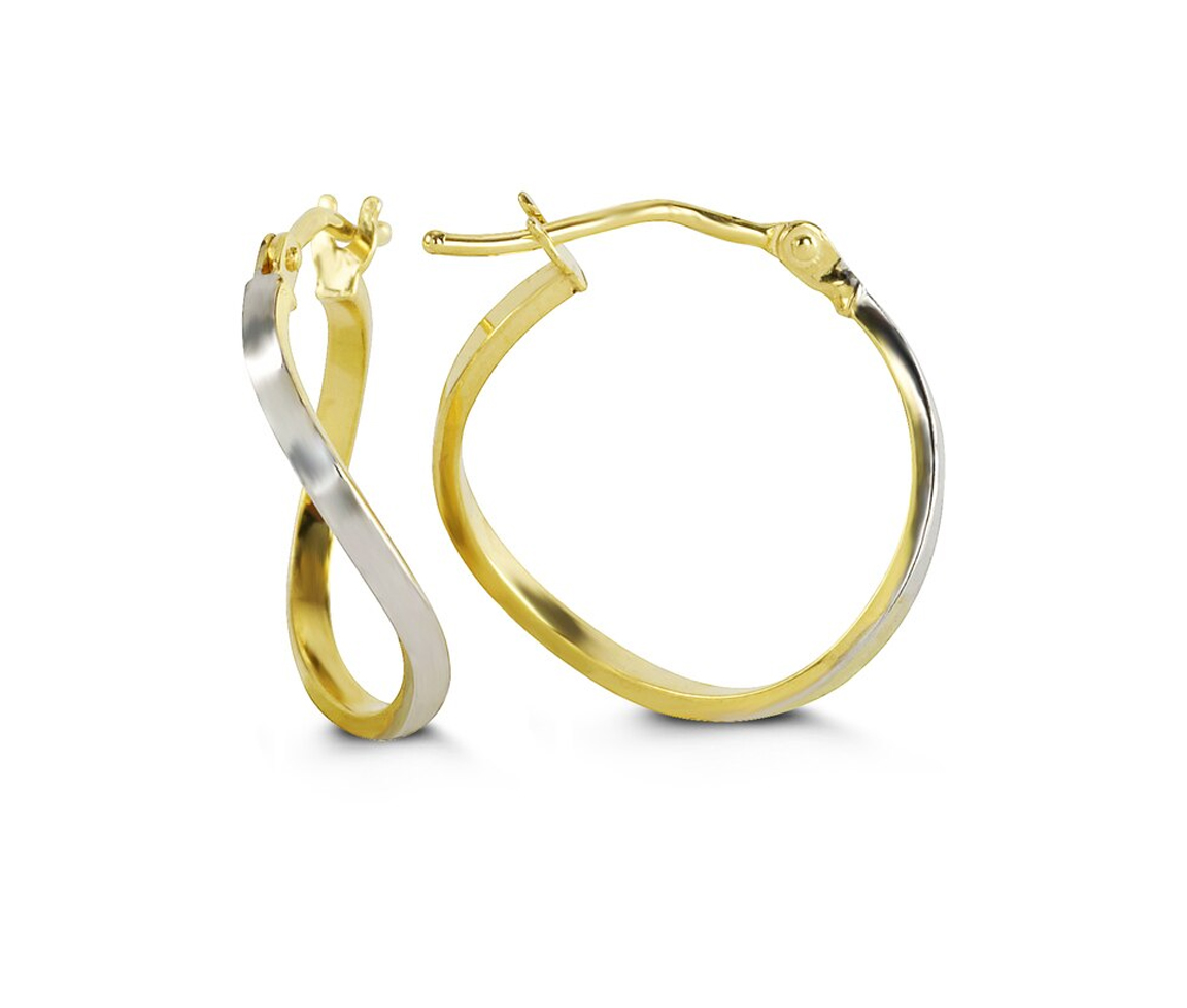 BOUCLES ANNEAUX EN OR 10K 2TONS - SY 1033D - BIJOUX D'IMPORTATION