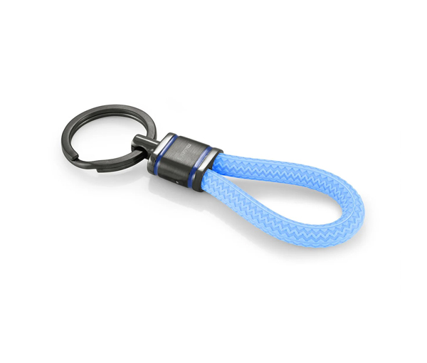 PORTE CLÉ EN ACIER/PVD NOIR ET CAOUTCHOUC - IG KC38 - ITALGEM