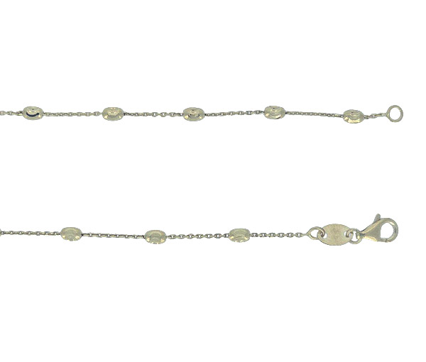 CHAINE EN OR JAUNE À MAILLE ROLO ET BOULES TAILLÉES DIAMANT - S ROLOBOY20 - BIJOUX D'IMPORTATION
