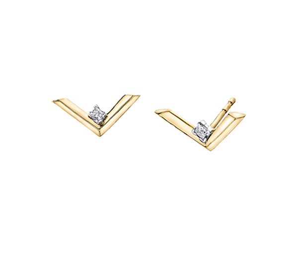 BOUCLES EN OR SERTIES DE DIAMANTS CANADIENS - CR AM452Y - DIAMANT CANADIEN