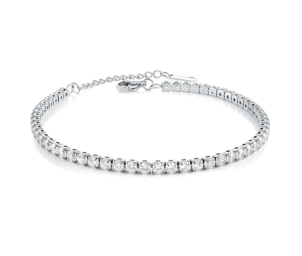 BRACELET STYLE TENNIS EN ACIER SERTI DE CUBIQUES ZIRCONIAS - IG SWB139/07 - VELORIA