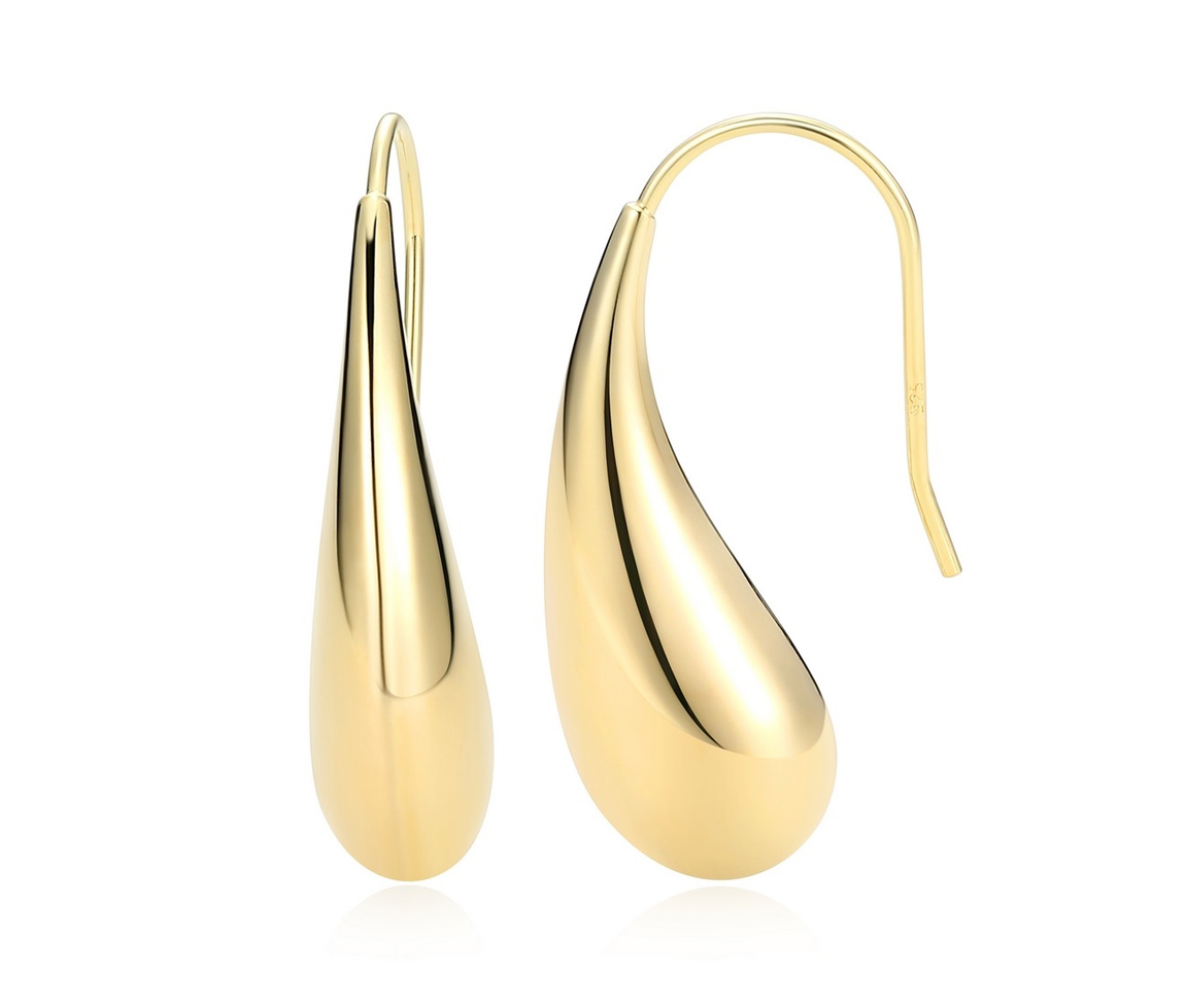 BOUCLES GOUTTES EN ARGENT/PVD OR - PJ 32AGRY9705 - REIGN