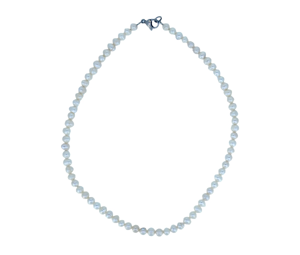 COLLIER DE PERLES D'EAU DOUCE AVEC FERMOIR EN ACIER - SJ A50SS555/16 - BIJOUTERIE SUISSE INC.