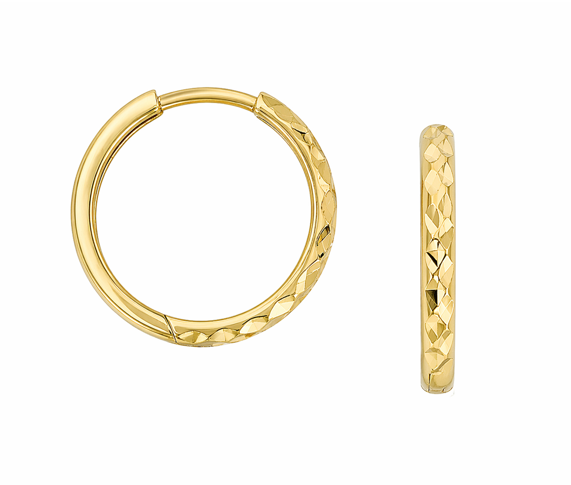 BOUCLES HUGGIES EN OR - S HUG09 - BIJOUX D'IMPORTATION